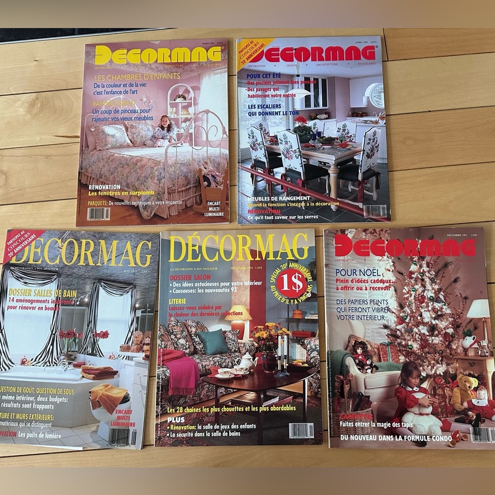 Vintage Décormag Magazine Set 1992